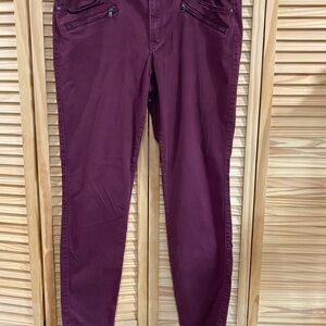 a.n.a Women's Dark Red Straight Leg Jeans